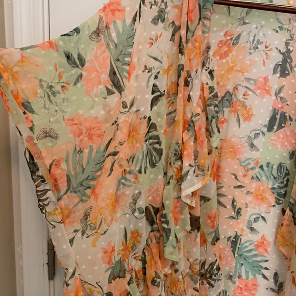 Sheer Floral Cover-Up - Picture 4 of 7